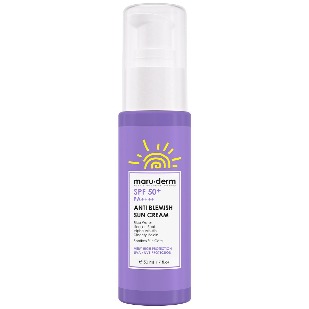 SPF 50+ Anti Blemish Sun Cream 50 ML - Maru.Derm